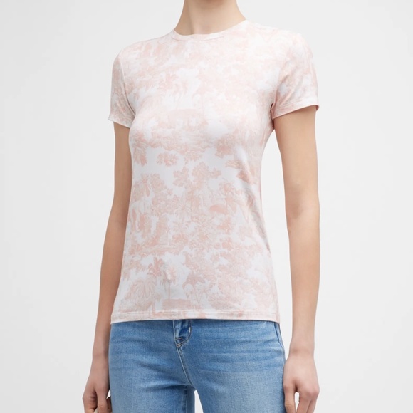 L'AGENCE Ressi Short Sleeve Printed Tee - Size S/P - Picture 3 of 10